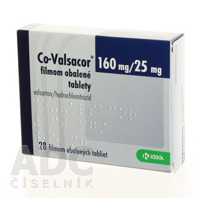 Co-Valsacor 160 mg/25 mg filmom obalené tablety