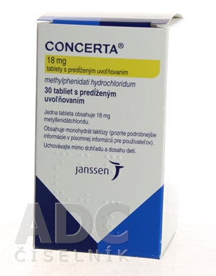 CONCERTA 18 mg tablety s predĺženým uvoľňovaním