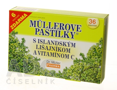MÜLLEROVE PASTILKY S ISLAND. LIŠAJNÍKOM A VIT. C