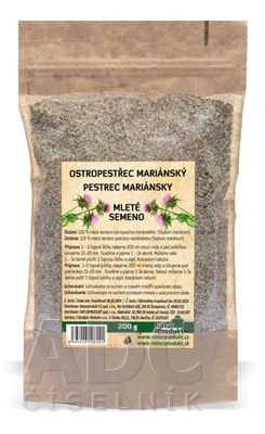 NaturProdukt Pestrec mariánsky Mleté semeno