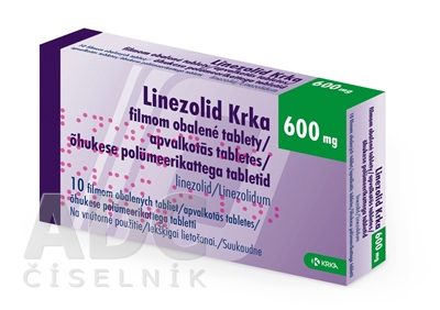 Linezolid Krka 600 mg filmom obalené tablety