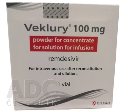 Veklury 100 mg prášok na koncentrát na inf. roztok