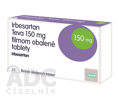 Irbesartan Teva 150 mg filmom obalené tablety