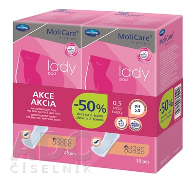 MoliCare Premium lady pad 0,5 kvapky DUOPACK