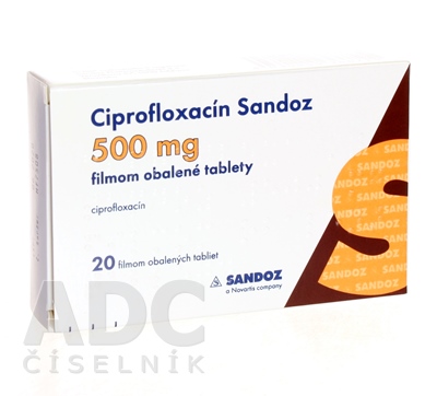 Ciprofloxacín Sandoz 500 mg filmom obalené tablety