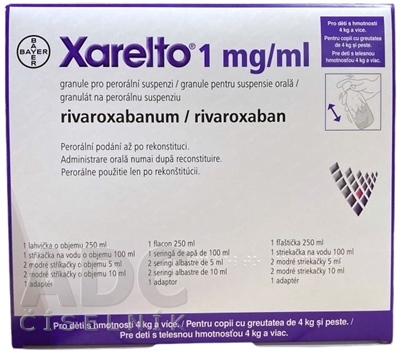 Xarelto 1 mg/ml granulát na perorálnu suspenziu