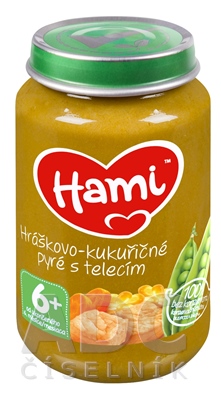 Hami príkrm Hráškovo-kukuričné pyré s teľacím