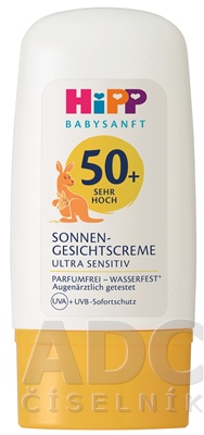 HiPP BABYSANFT Krém na tvár proti slnku SPF50+