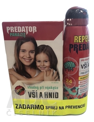PREDATOR PARAZIT pri výskyte vší a hníd PACK