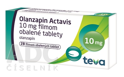 Olanzapin Actavis 10 mg filmom obalené tablety