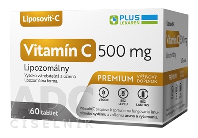 PLUS LEKÁREŇ Vitamín C 500 mg Lipozomálny