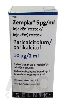 Zemplar 5 mikrogramov/ml injekčný roztok