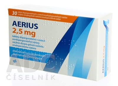 Aerius 2,5 mg orodispergovateľné tablety