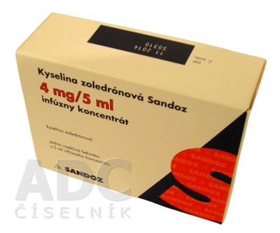 Kyselina zoledrónová Sandoz 4 mg/5 ml