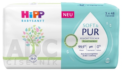 HiPP BABYSANFT SOFT & PUR Čistiace vlhčené obrúsky