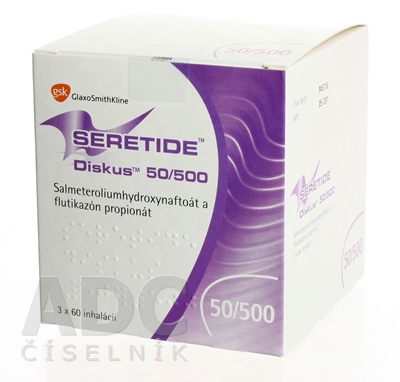 Seretide Diskus 50 mikrogramov/500 mikrogramov