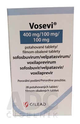 Vosevi 400 mg/100 mg/100 mg filmom obalené tablety