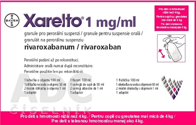 Xarelto 1 mg/ml granulát na perorálnu suspenziu