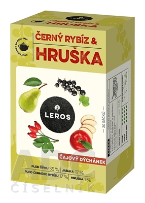 LEROS ČAJOVÁ CHVÍĽKA ČIERNA RÍBEZĽA & HRUŠKA