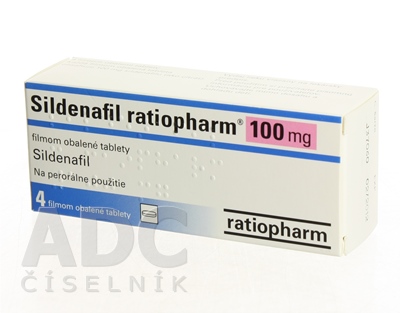 Sildenafil ratiopharm 100 mg filmom obalené tabl.