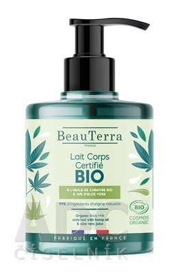 BeauTerra TELOVÉ MLIEKO BIO Aloe Vera a konope