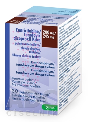 Emtricitabine/Tenofovir disoproxil Krka 200/245 mg