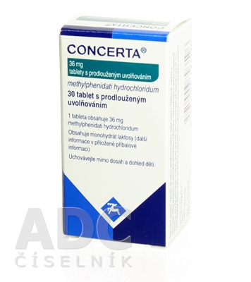CONCERTA 36 mg tablety s predĺženým uvoľňovaním