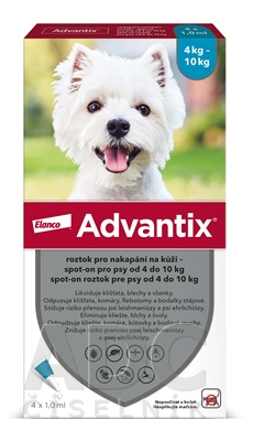 Advantix Spot-on pre psy od 4 do 10 kg