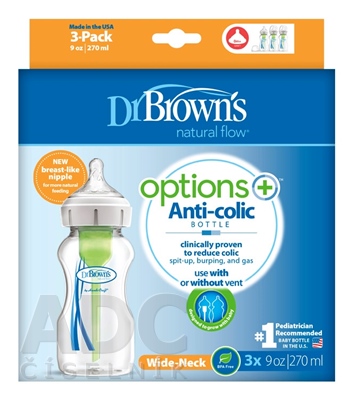 Dr.BROWN´S DOJČENSKÁ FĽAŠA OPTIONS+ 270 ml TRIPACK
