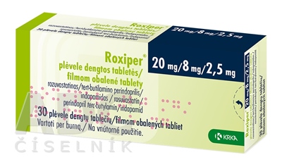 Roxiper 20 mg/8 mg/2,5 mg filmom obalené tablety