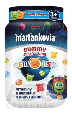 WALMARK Marťankovia GUMMY JESEŇ - ZIMA EMOJIS