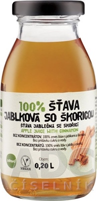 zdravo 100% ŠŤAVA JABLKOVÁ SO ŠKORICOU