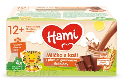 Hami mliečko s kašou s príchuťou čokolády