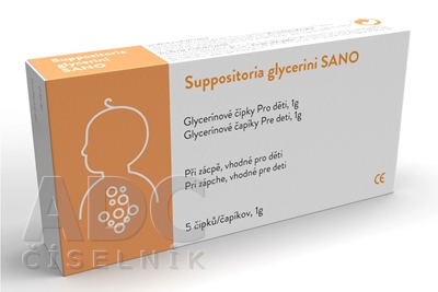 Suppositoria Glycerini SANO Pre deti 1g