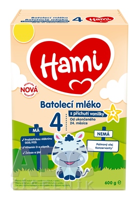 Hami 4 Batoľacie mlieko s príchuťou vanilky