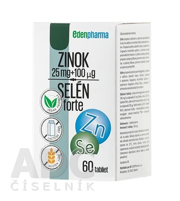 EDENPharma ZINOK 25 mg + SELÉN 100 µg forte