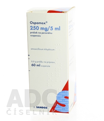 Ospamox 250 mg/5 ml prášok na perorálnu suspenziu
