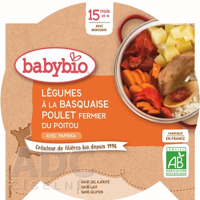 BabyBIO Zelenina s baskickým kuraťom a ryžou