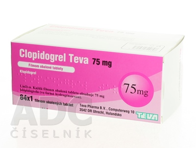 Clopidogrel Teva 75 mg filmom obalené tablety