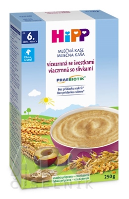 HiPP Mliečna KAŠA PRAEBIOTIK viaczrnná so slivkami
