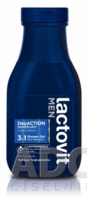 Lactovit MEN DeoACTION 3v1 Sprchový gél