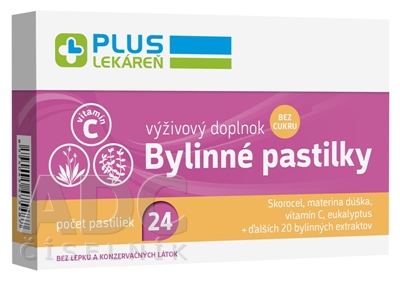 PLUS LEKÁREŇ Bylinné pastilky Bez cukru