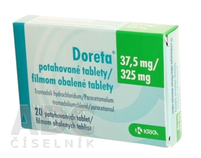 Doreta 37,5 mg/325 mg filmom obalené tablety