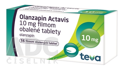 Olanzapin Actavis 10 mg filmom obalené tablety