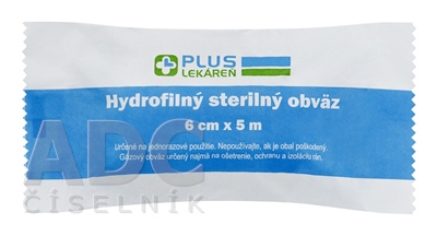 PLUS LEKÁREŇ Hydrofilný sterilný obväz