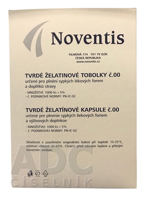 Noventis želatinové kapsuly veľkosť 00 Fagron