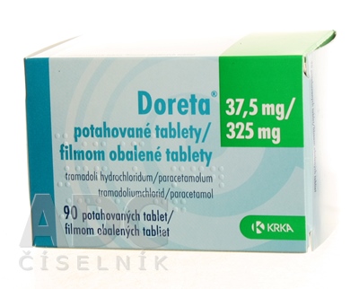 Doreta 37,5 mg/325 mg filmom obalené tablety