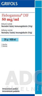 Flebogamma DIF 50 mg/ml infúzny roztok