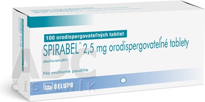 SPIRABEL 2,5 mg orodispergovateľné tablety
