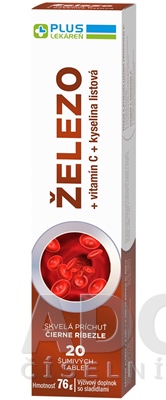 PLUS LEKÁREŇ Železo + vitamín C + kyselina listová